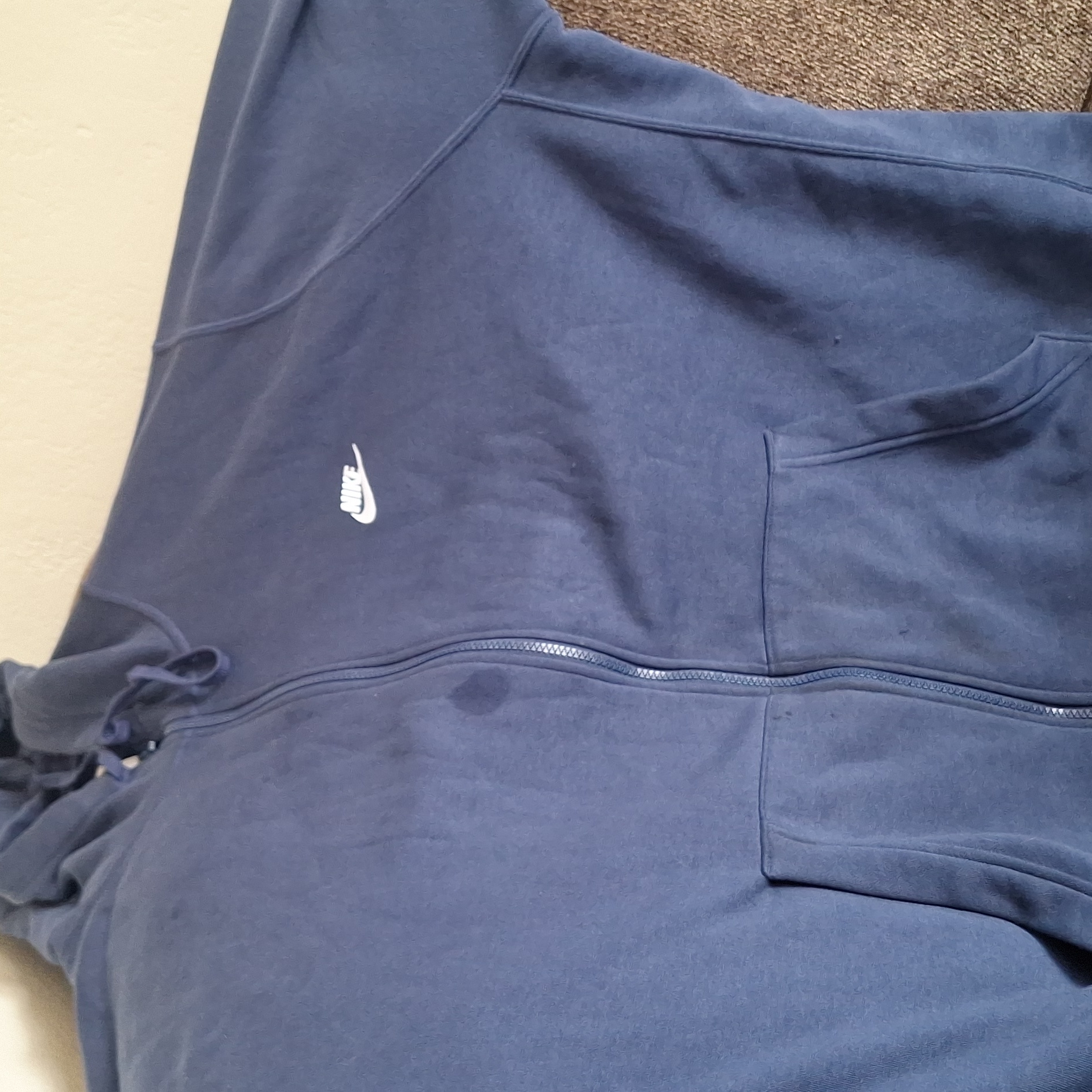Nike Blue Zip-Up Hoodie
